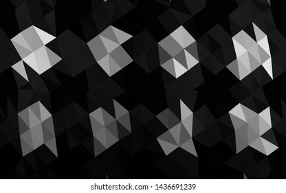Dark Silver, Gray vector abstract mosaic backdrop. A vague abstract illustration with gradient. Completely new template for your business design.