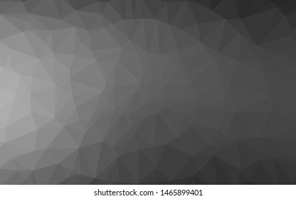 Dark Silver, Gray vector abstract polygonal cover. Brand new colorful illustration in with gradient. Brand new style for your business design.