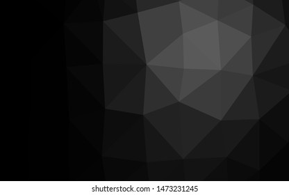 Dark Silver, Gray vector abstract polygonal layout. A completely new color illustration in a vague style. Template for your brand book.