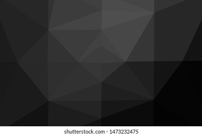 Dark Silver, Gray vector abstract mosaic background. Geometric illustration in Origami style with gradient. Template for a cell phone background.