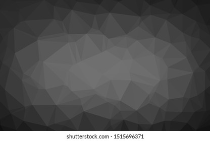 Dark Silver, Gray vector abstract polygonal cover. Shining colored illustration in a Brand new style. Brand new design for your business.