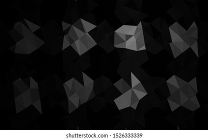 Dark Silver, Gray vector abstract polygonal texture. Colorful illustration in abstract style with gradient. Completely new design for your business.