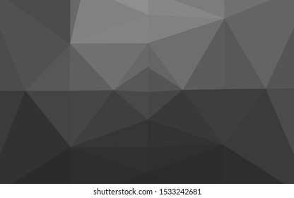 Dark Silver, Gray vector abstract mosaic background. Colorful illustration in abstract style with gradient. New texture for your design.