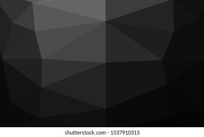 Dark Silver, Gray vector abstract polygonal cover. A sample with polygonal shapes. New texture for your design.
