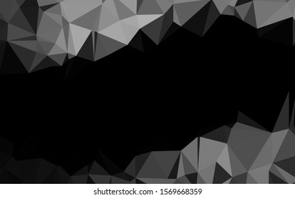 Dark Silver, Gray vector abstract mosaic pattern. A vague abstract illustration with gradient. The best triangular design for your business.