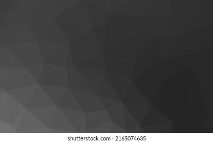 Dark Silver, Gray vector abstract polygonal cover. A vague abstract illustration with gradient. Template for a cell phone background.