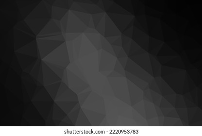 Dark Silver, Gray vector abstract polygonal texture. Colorful illustration in abstract style with gradient. Template for your brand book.