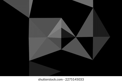 Dark Silver, Gray vector abstract polygonal texture. Brand new colorful illustration in with gradient. Completely new template for your business design.