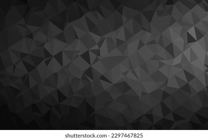 Dark Silver, Gray vector abstract polygonal texture. Colorful illustration in abstract style with gradient. Brand new design for your business.