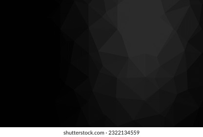 Dark Silver, Gray vector abstract mosaic background. An elegant bright illustration with gradient. Polygonal design for your web site.