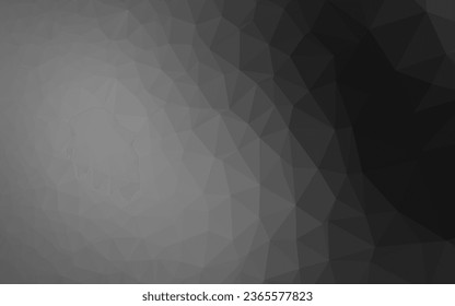 Dark Silver, Gray vector abstract polygonal cover. Geometric illustration in Origami style with gradient. Brand new design for your business.