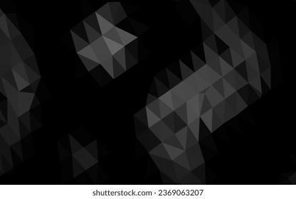 Dark Silver, Gray vector abstract polygonal layout. A completely new color illustration in a vague style. Completely new design for your business.