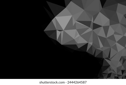 Dark Silver, Gray vector abstract polygonal layout. Geometric illustration in Origami style with gradient. Completely new design for your business.