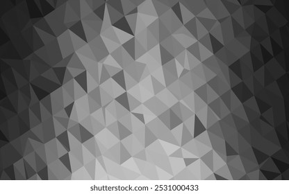 Plata oscura, textura poligonal abstracta de Vector gris. Una ilustración en color completamente nueva en un estilo vago. Plantilla para su libro de marca.