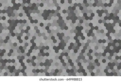 Dark Silver, Gray vector abstract textured polygonal background. Brand-new blurry hexagonal design. Pattern can be used for background.