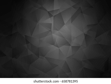 Dark Silver, Gray vector abstract mosaic template. A vague abstract illustration with gradient. The textured pattern can be used for background.