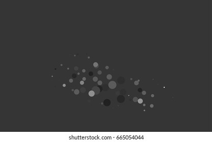 Dark Silver, Gray vector abstract pattern with circles. Geometry template for your business design. Background with colored spheres.