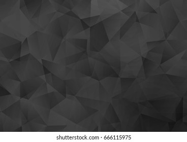 Dark Silver, Gray vector abstract polygonal template. Shining colored illustration in a brand-new style. The completely new template can be used for your brand book.