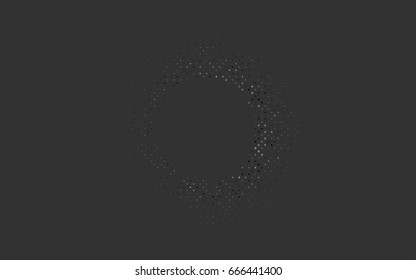 Dark Silver, Gray vector abstract pattern with circles. Geometry template for your business design. Background with colored spheres.