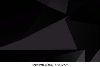 Dark Silver, Gray vector abstract polygonal pattern. Glitter abstract illustration with an elegant design. A completely new design for your business.