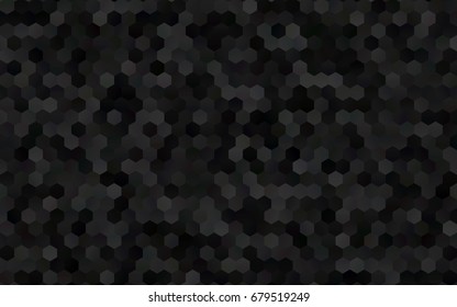 Dark Silver, Gray vector abstract textured polygonal background. Brand-new blurry hexagonal design. Pattern can be used for background.
