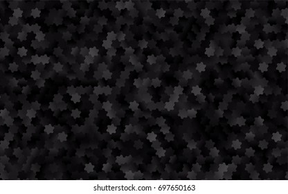 Dark Silver, Gray vector abstract textured polygonal background. Brand-new blurry hexagonal design. Pattern can be used for background.