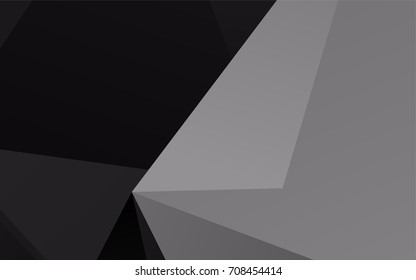 Dark Silver, Gray vector abstract mosaic pattern. A sample with polygonal shapes. Brand-new design for your business.