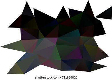 Dark Silver, Gray vector abstract polygonal background. Modern geometrical abstract illustration with gradient. Triangular pattern for your business design.
