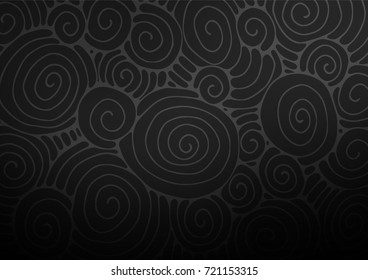 Dark Silver, Gray vector abstract doodle texture. A vague abstract illustration with doodles in Indian style. Hand painted design for web, wrapping, wallpaper.