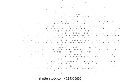 Dark Silver, Gray vector abstract pattern with circles. Geometry template for your business design. Background with colored spheres.