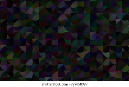 Dark Silver, Gray vector abstract pattern with circles. Geometry template for your business design. Background with colored spheres.
