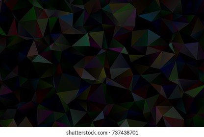 Dark Silver, Gray vector abstract mosaic pattern. Shining illustration, which consist of triangles. The completely new template can be used for your brand book.