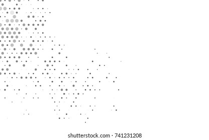 Dark Silver, Gray vector abstract pattern with circles. Geometry template for your business design. Background with colored spheres.