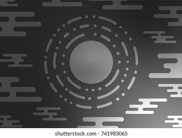 Dark Silver, Gray vector abstract doodle background. Ethnic elegant natural pattern with gradient. Hand painted design for web, leaflet, textile.