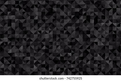 Dark Silver, Gray vector abstract mosaic template. A vague abstract illustration with gradient. The best triangular design for your business.