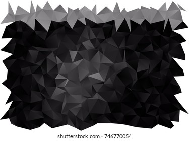Dark Silver, Gray vector abstract mosaic background. A sample with polygonal shapes. Triangular pattern for your business design.