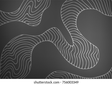 Dark Silver, Gray vector abstract doodle pattern. A completely new color illustration in doodle style. Brand-new style for your business design.