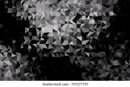 Dark Silver, Gray vector abstract mosaic template. Brand-new colored illustration in blurry style with gradient. The best triangular design for your business.