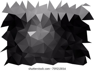 Dark Silver, Gray vector abstract mosaic pattern. A sample with polygonal shapes. The textured pattern can be used for background.
