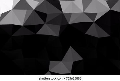 Dark Silver, Gray vector abstract polygonal pattern. Colorful illustration in abstract style with gradient. A completely new design for your business.