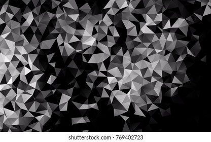 Dark Silver, Gray vector abstract polygonal template. A sample with polygonal shapes. The elegant pattern can be used as part of a brand book.