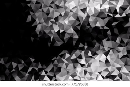 Dark Silver, Gray vector abstract polygonal background. An elegant bright illustration with gradient. A completely new design for your business.