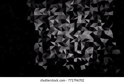 Dark Silver, Gray vector abstract mosaic pattern. Colorful abstract illustration with gradient. The polygonal design can be used for your web site.