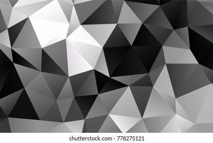 Dark Silver, Gray vector abstract polygonal template. Colorful illustration in abstract style with gradient. Brand-new design for your business.
