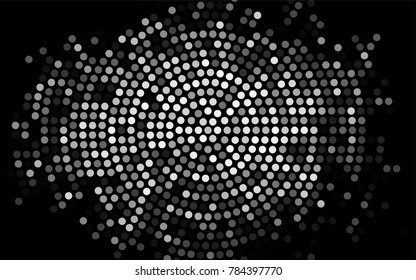 Dark Silver, Gray vector abstract pattern with circles. Geometry template for your business design. Background with colored spheres.