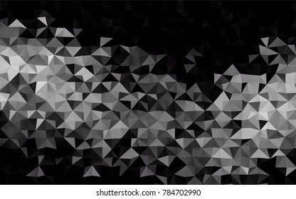 Dark Silver, Gray vector abstract polygonal background. Glitter abstract illustration with an elegant design. The polygonal design can be used for your web site.
