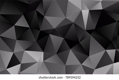 Dark Silver, Gray vector abstract mosaic background. A vague abstract illustration with gradient. Brand-new style for your business design.