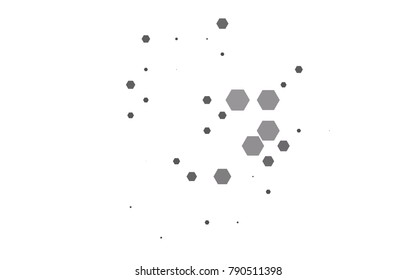 Dark Silver, Gray vector abstract textured polygonal background. Brand-new blurry hexagonal design. Pattern can be used for background.