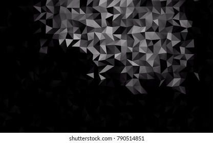 Dark Silver, Gray vector abstract mosaic background. An elegant bright illustration with gradient. The textured pattern can be used for background.