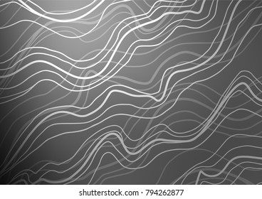 Dark Silver, Gray vector abstract doodle texture. Decorative shining illustration with doodles on abstract template. The textured pattern can be used for website.